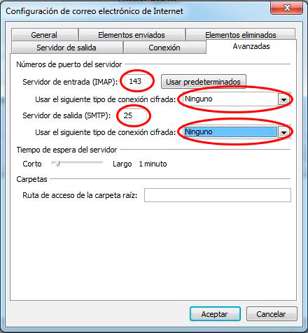 Configurar correo IOS